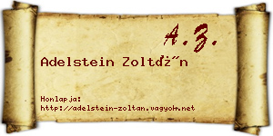 Adelstein Zoltán névjegykártya