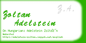 zoltan adelstein business card
